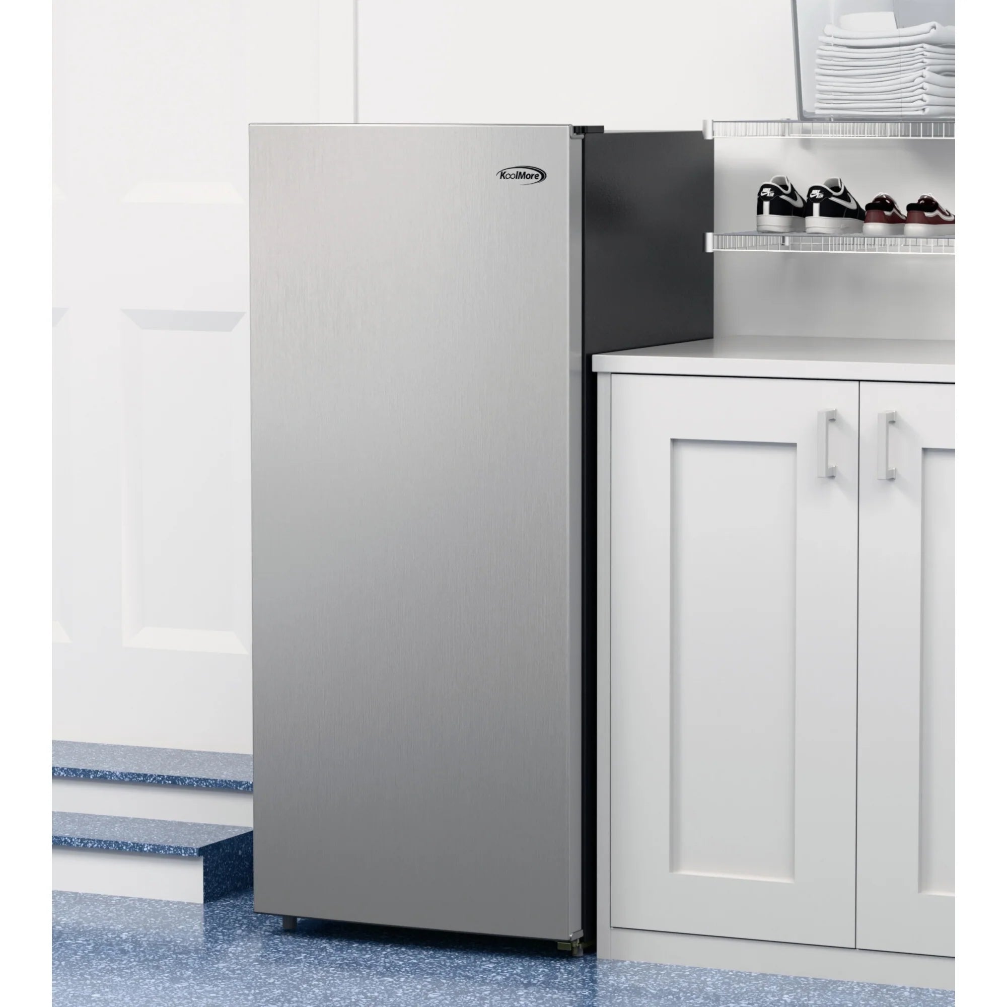 Garage Ready Convertible Upright Manual Defrost Freezer/Refrigerator in Stainless Steel 7 cu. ft.