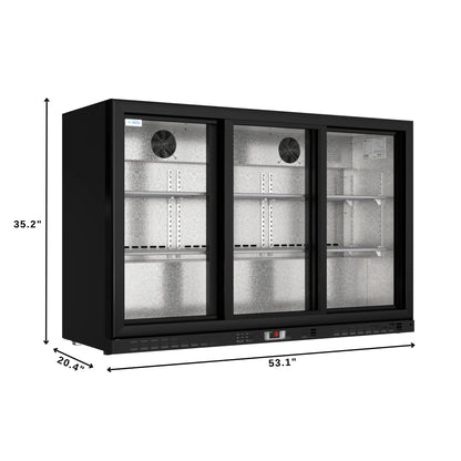 Three-Door Back Bar Refrigerator - 11.3 Cu Ft. 53 In.