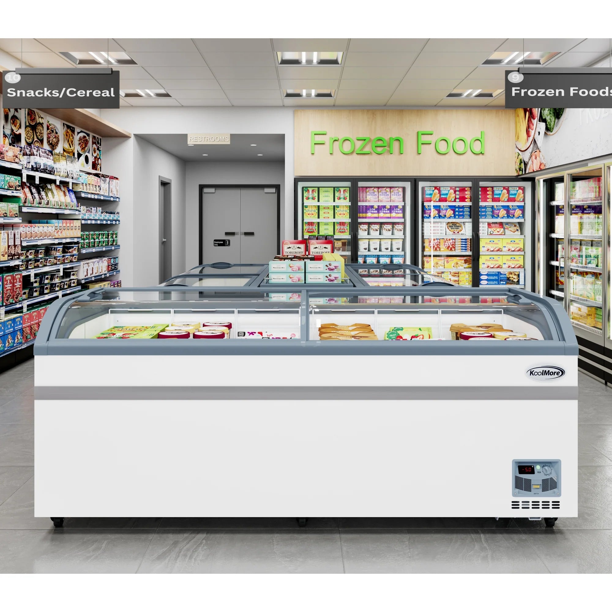 Manual Defrost Island Chest Freezer in White, 78 In. 19 cu. ft.