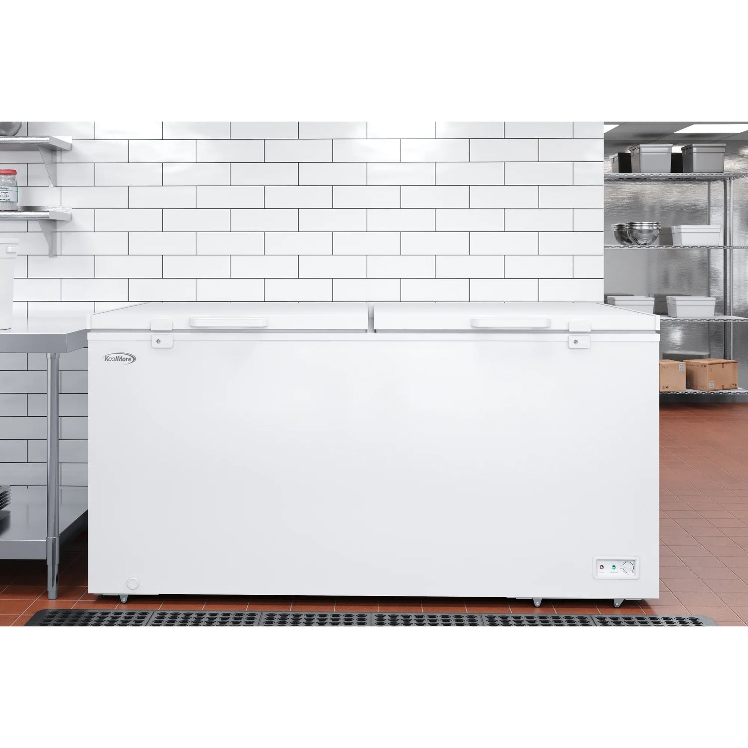 Commercial Chest Freezer, 30 Cu. Ft. in White, ETL Listed, 79 In.