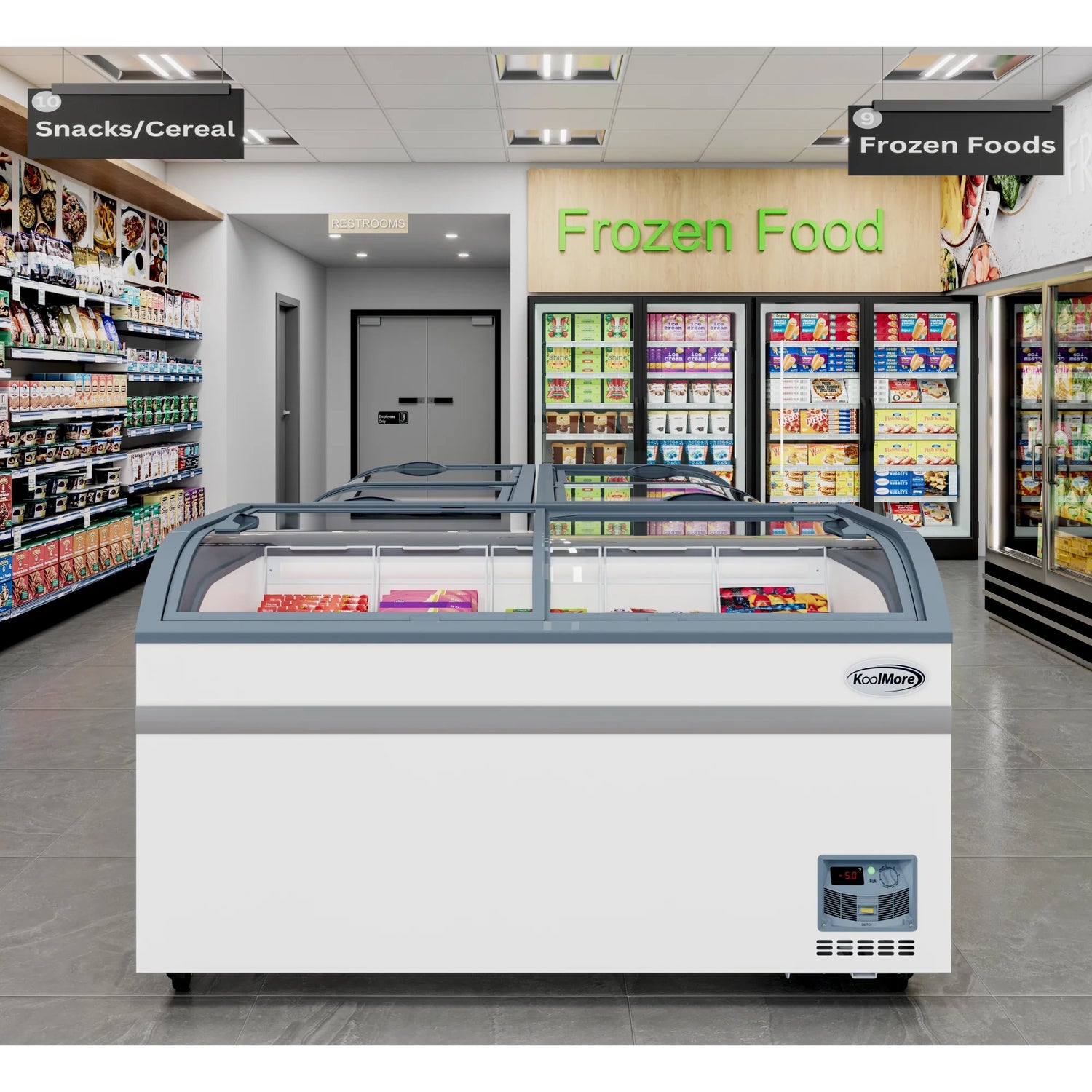Manual Defrost Island Chest Freezer in White, 58 In. 14 cu. ft.