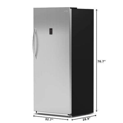 Upright Convertible Refrigerator/Freezer in Silver, 21 cu. ft.