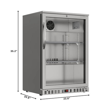 One-Door Back Bar Refrigerator - 4.1 Cu Ft. 24 In.