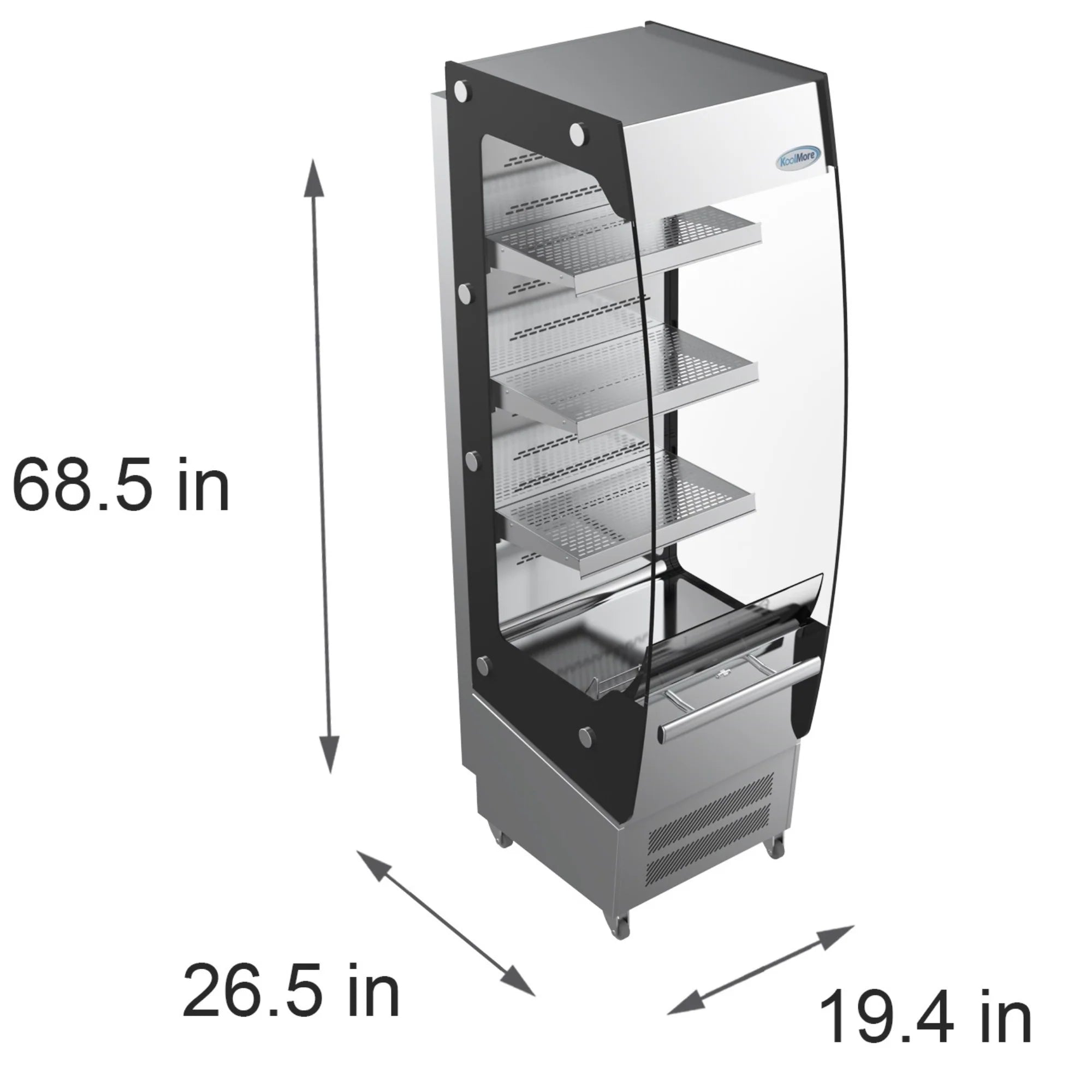 Open Air Grab and Go Refrigerator 26 in, 7.7 cu ft.