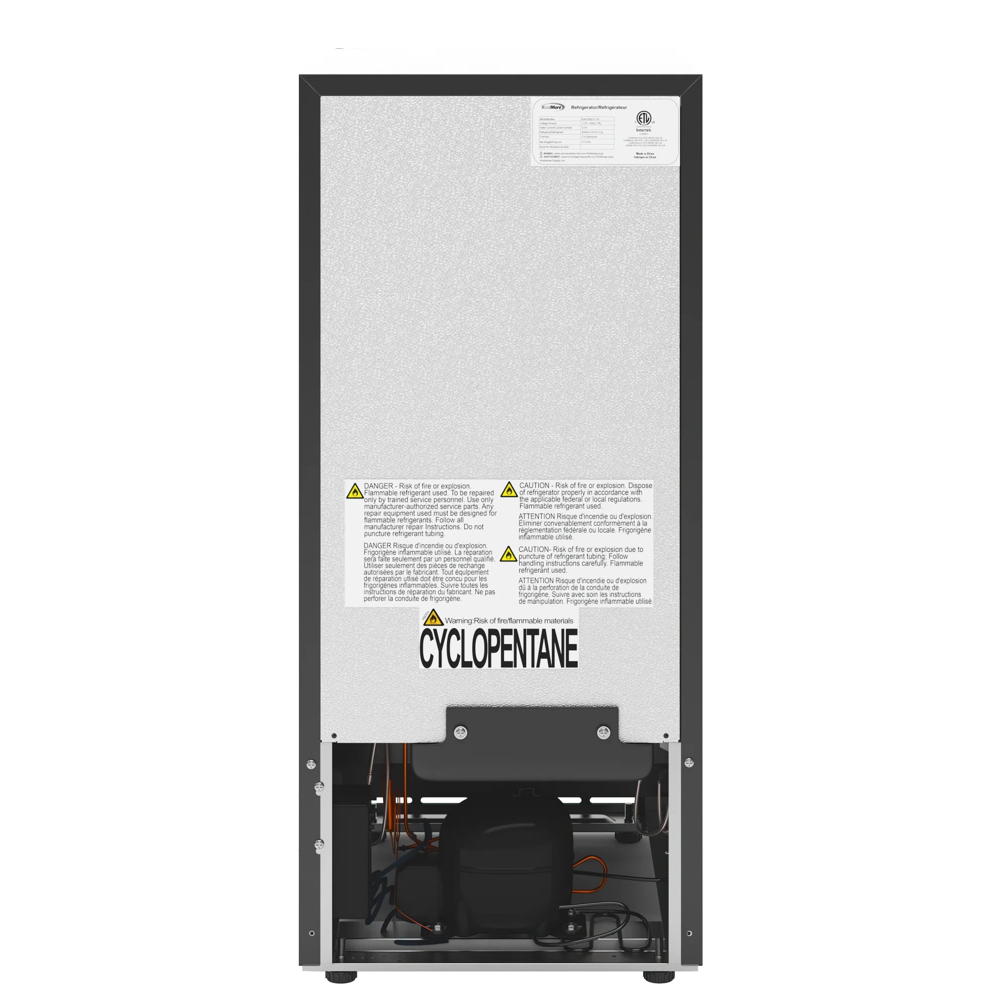 Small Stainless Steel Built-In Refrigerator and Beverage Cooler, 3 cu. ft. 15 In.