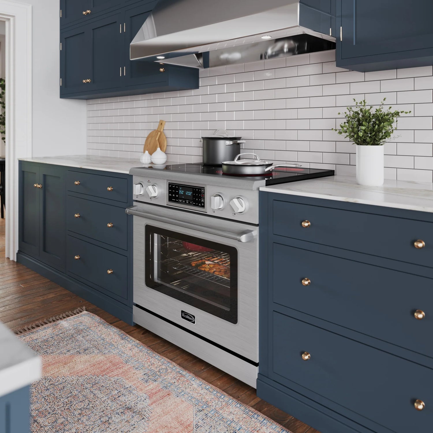 Electric Professional Range with Tilt Panel and Digital controls, Self-Cleaning, 16300W of Power, 240V in Stainless-Steel, 36 In.