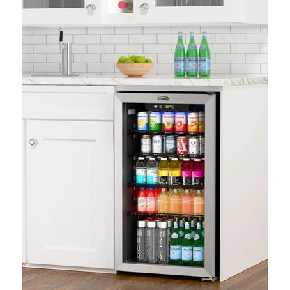 Beverage Refrigerator Merchandiser with Stainless Steel Trim and Touch Panel, 18 in. 3.2 Cu. Ft.