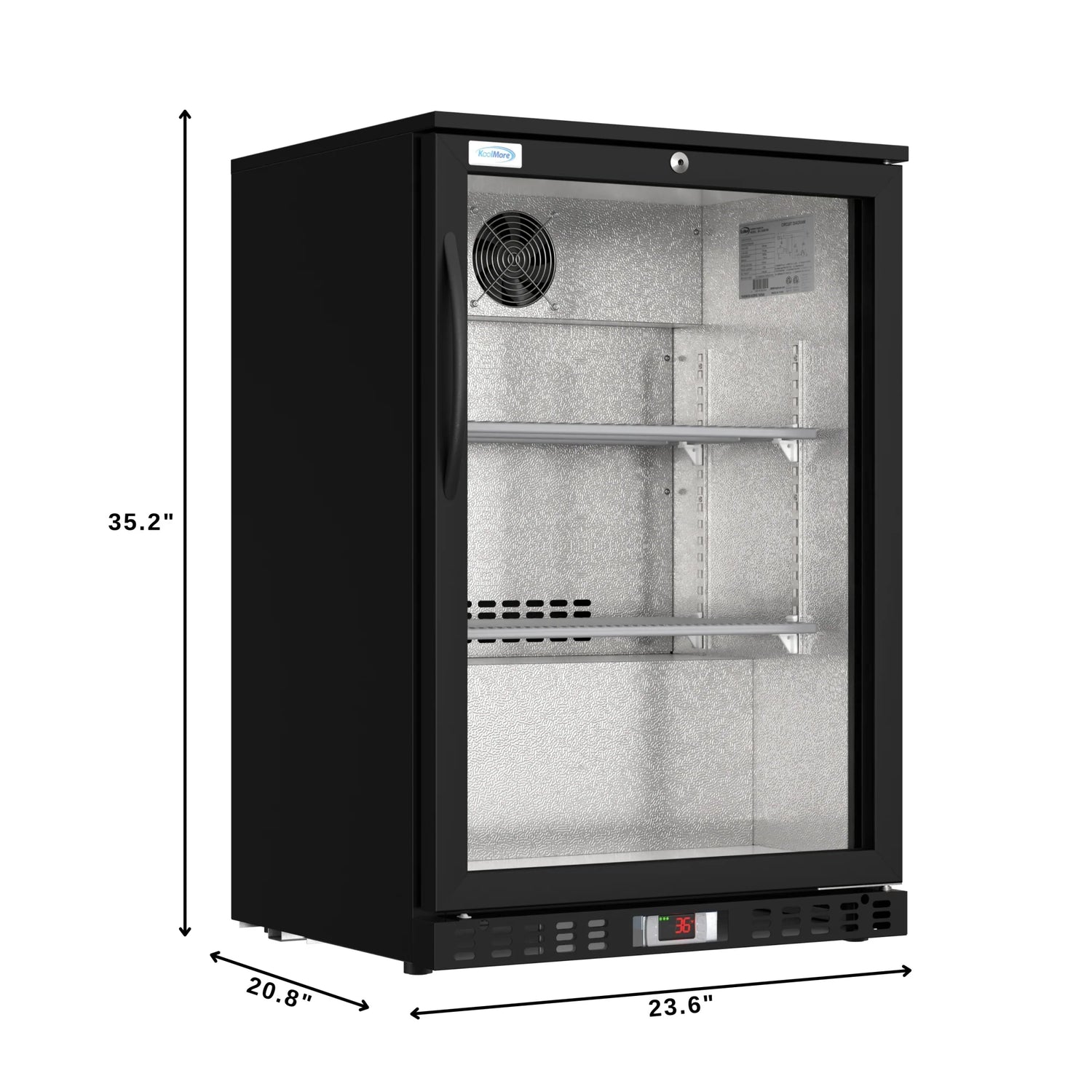 One-Door Back Bar Refrigerator - 4.1 Cu Ft. 24 In.