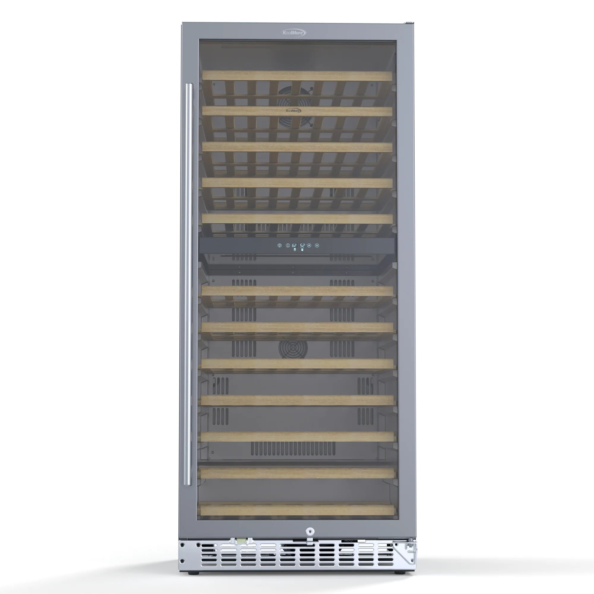 Dual Zone, Full Glass Door, Wine Cooler Refrigerator, Freestanding or Built-In Unit, 23 In 9.7 cu ft.
