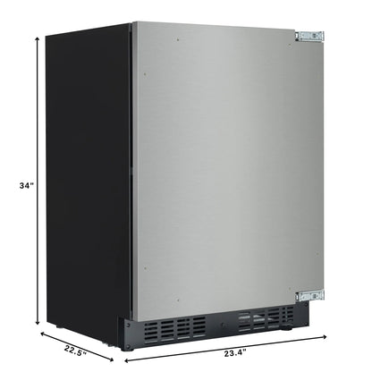 Panel Ready Compact Refrigerator, 5 cu. ft. in Black, 24 In.