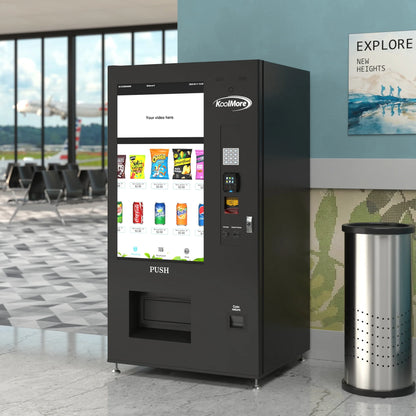 Refrigerated Snack Vending Machine with 48 Slots and Ample 49 in.Touch Display, Bill Acceptor, Credit Card Reader, Wifi, and 4G Connectivity in Black, 41 In.