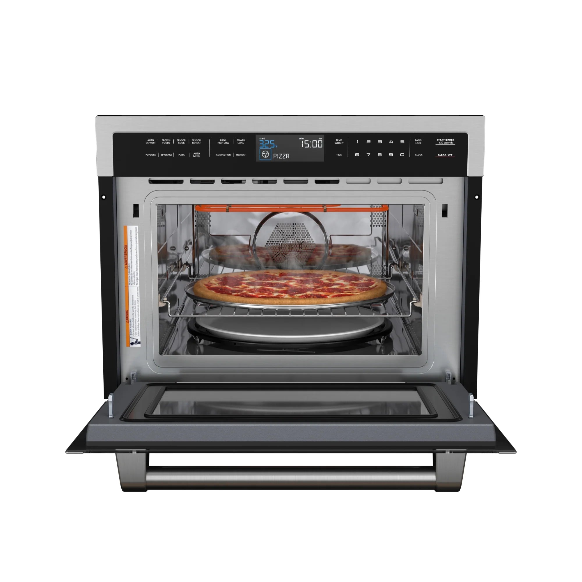 KoolMore Reserve 24 in. Stainless Steel Built-in Convection Microwave Oven with Speed and Sensor Cooking, 1.6 cu. ft. in Black (KM-CWO24 -BSS)