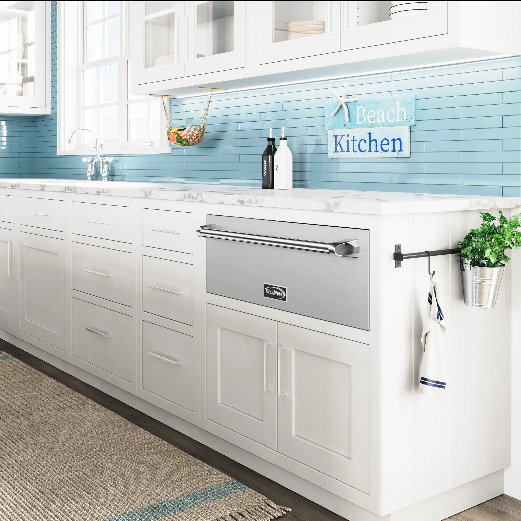Warming Drawer with Three Compartments in Stainless-Steel, 30 In.