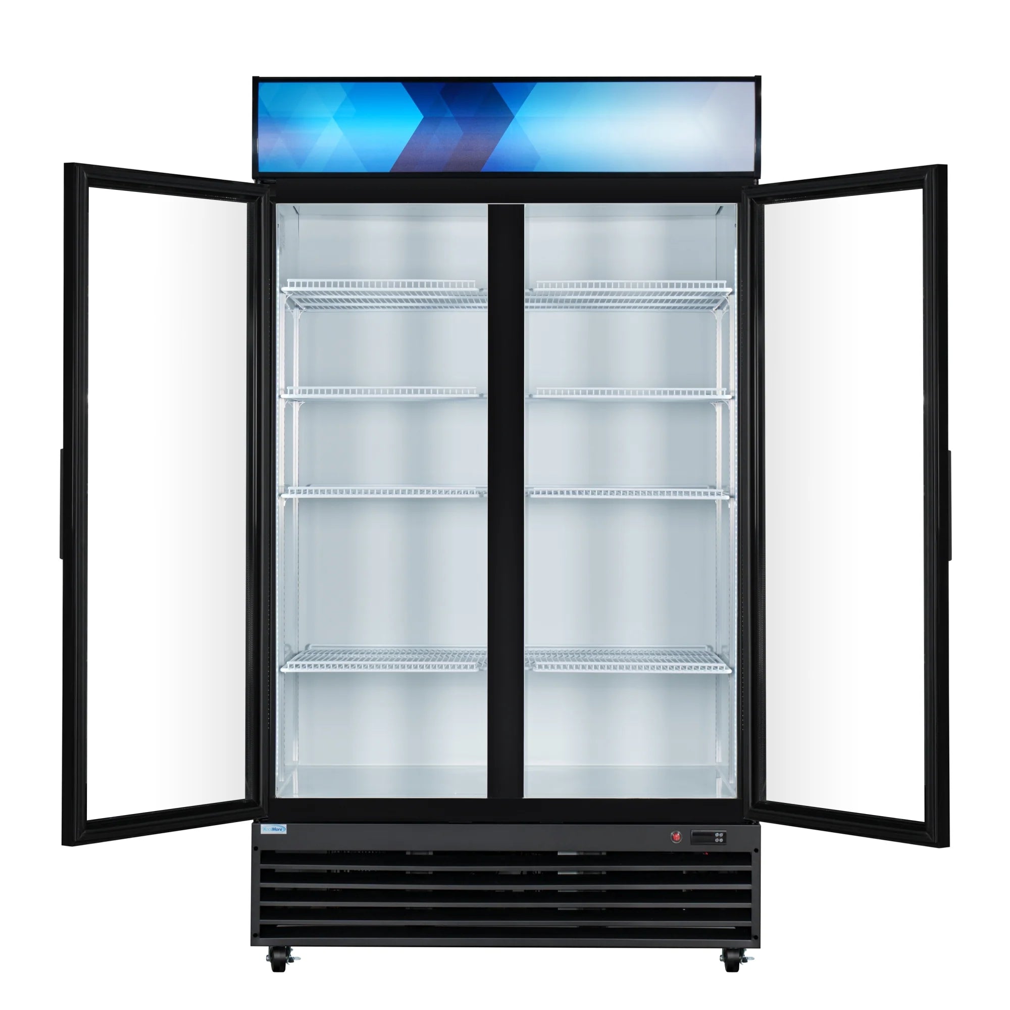 Two Glass Door Merchandiser Refrigerator 45 In, 35 Cu. Ft.