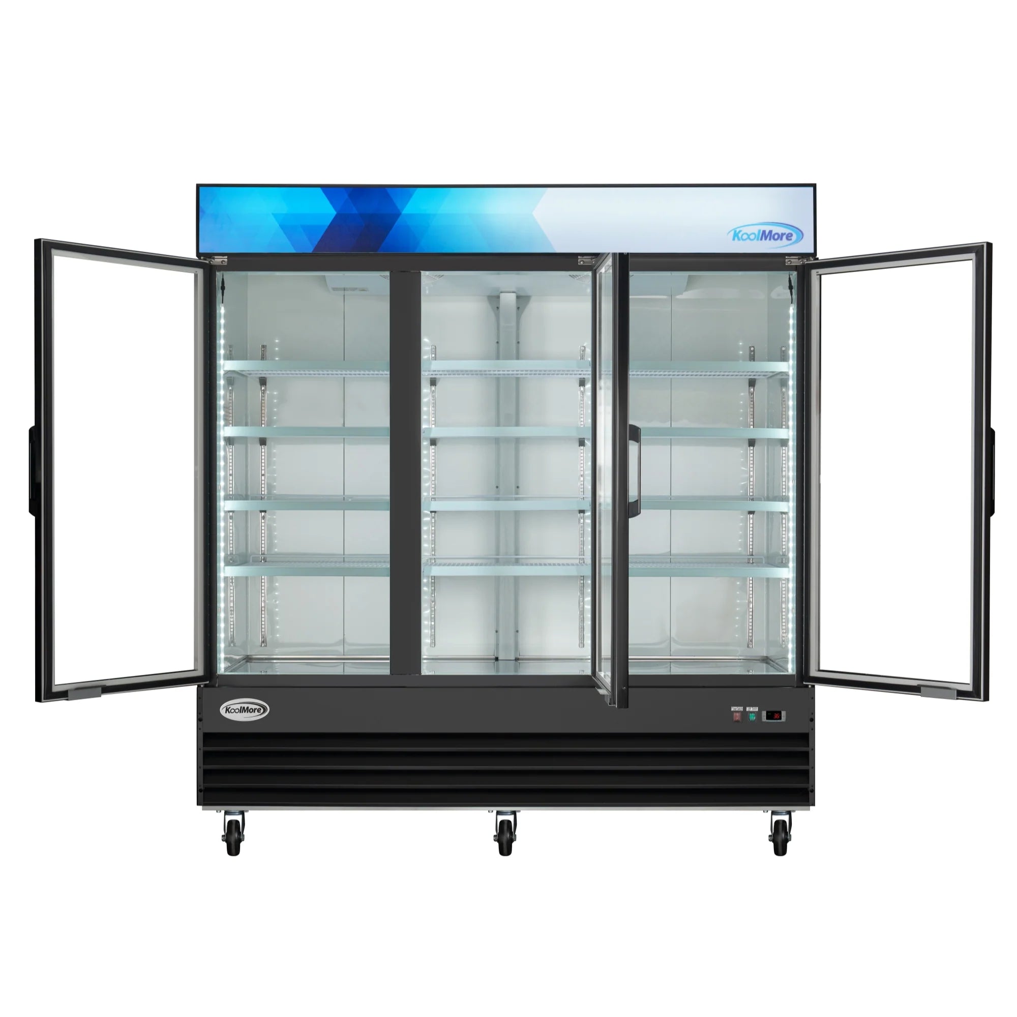 Three-Door Merchandiser Refrigerator 78 in, 53 cu ft