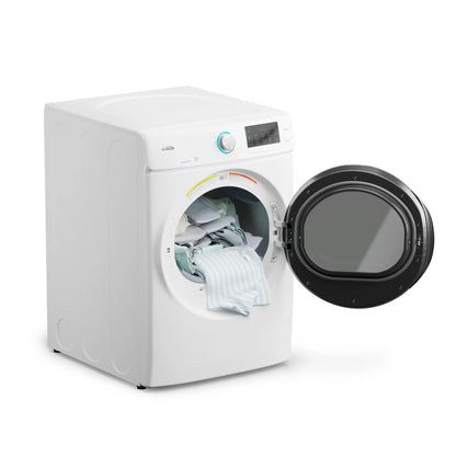 Large Capacity Stackable Vented Electric Front Load Dryer in White, 240V, 8 cu, ft.