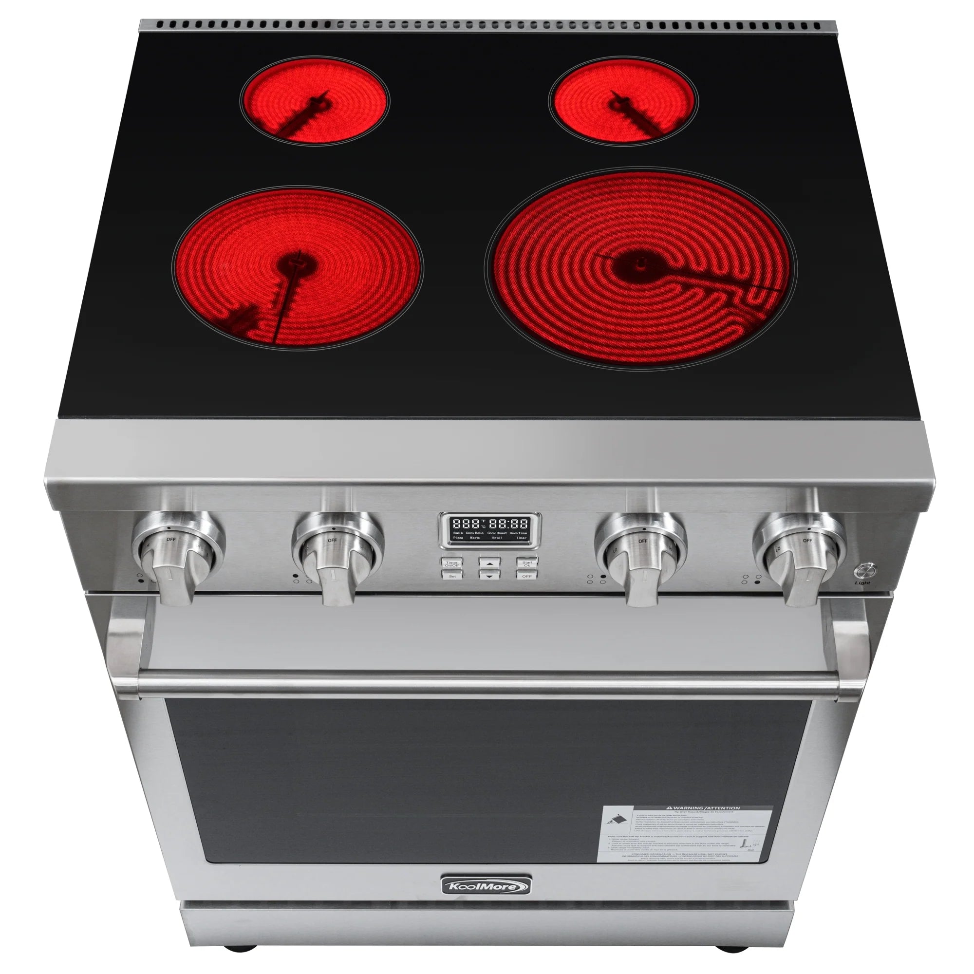 Professional Electric Range with 14900W of Power, 240V in Stainless-Steel, 30 In.