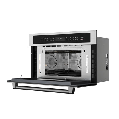 KoolMore Reserve 30 in. Stainless Steel Built-in Convection Microwave Oven with Speed and Sensor Cooking, 1.6 Cu. Ft. in Black