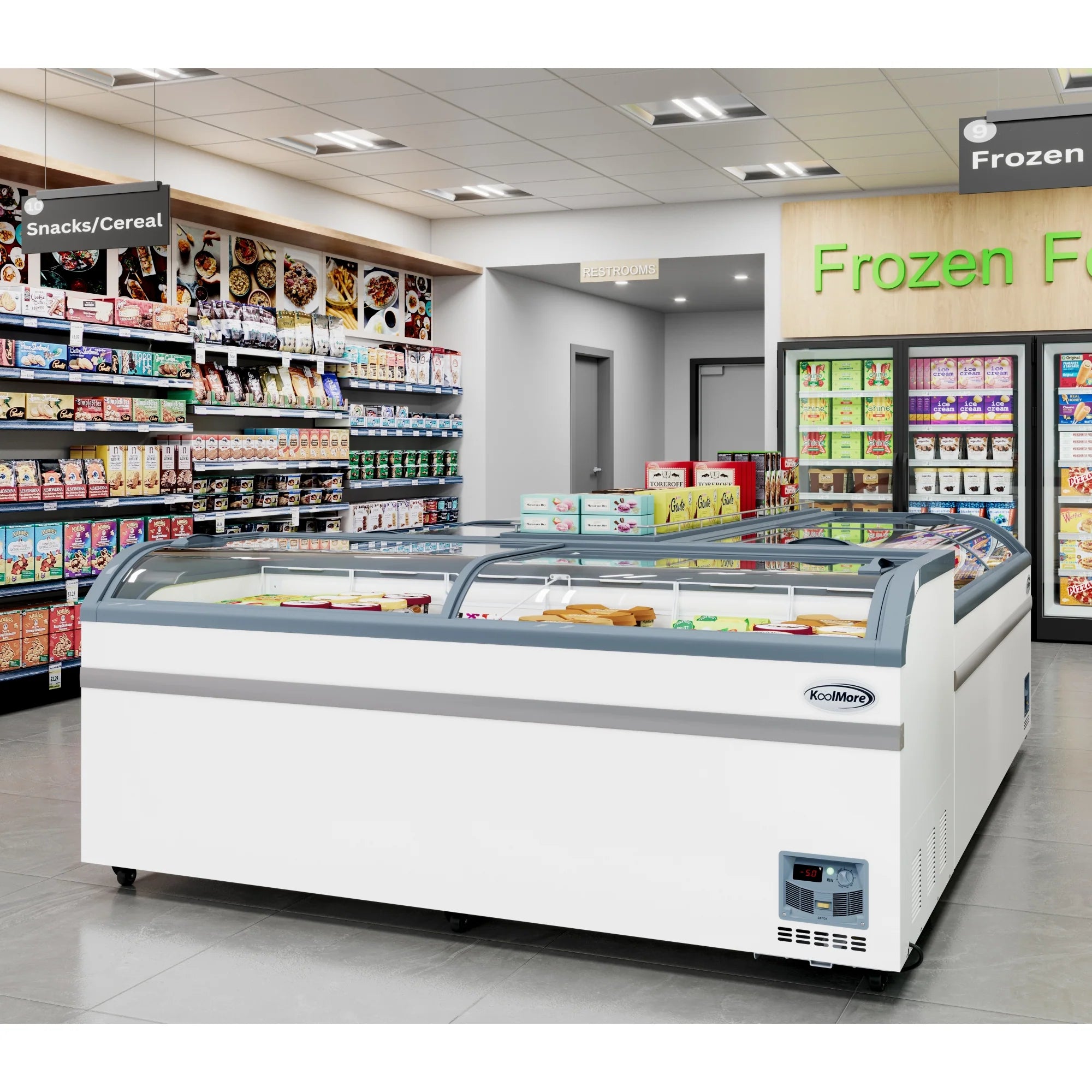 Manual Defrost Island Chest Freezer in White, 78 In. 19 cu. ft.