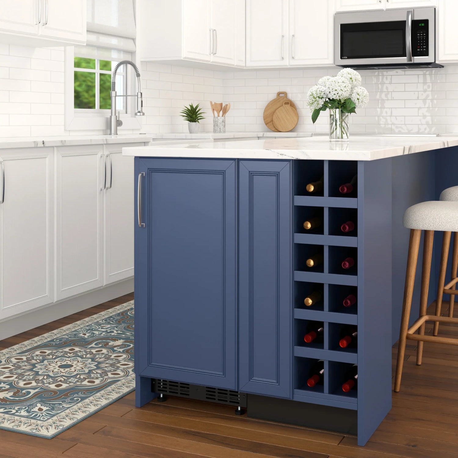 Built-In Panel Ready Undercounter Beverage Refrigerator, Compact with Digital Temperature Control, Glass Shelves, Security Lock, 15 In.