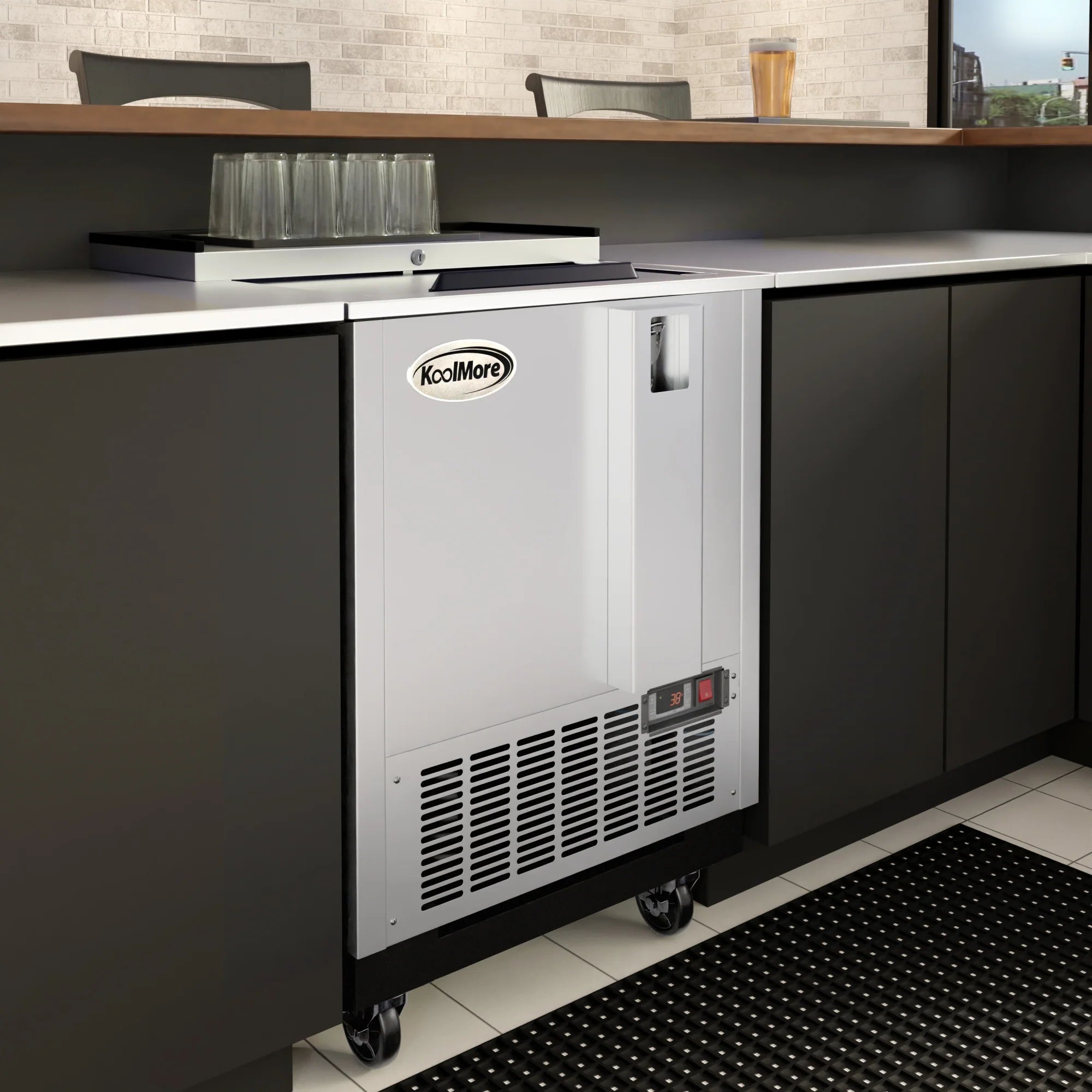 Commercial Bottle Cooler with Built-In Opener, ETL Listed, 5 cu. ft. 25 In.