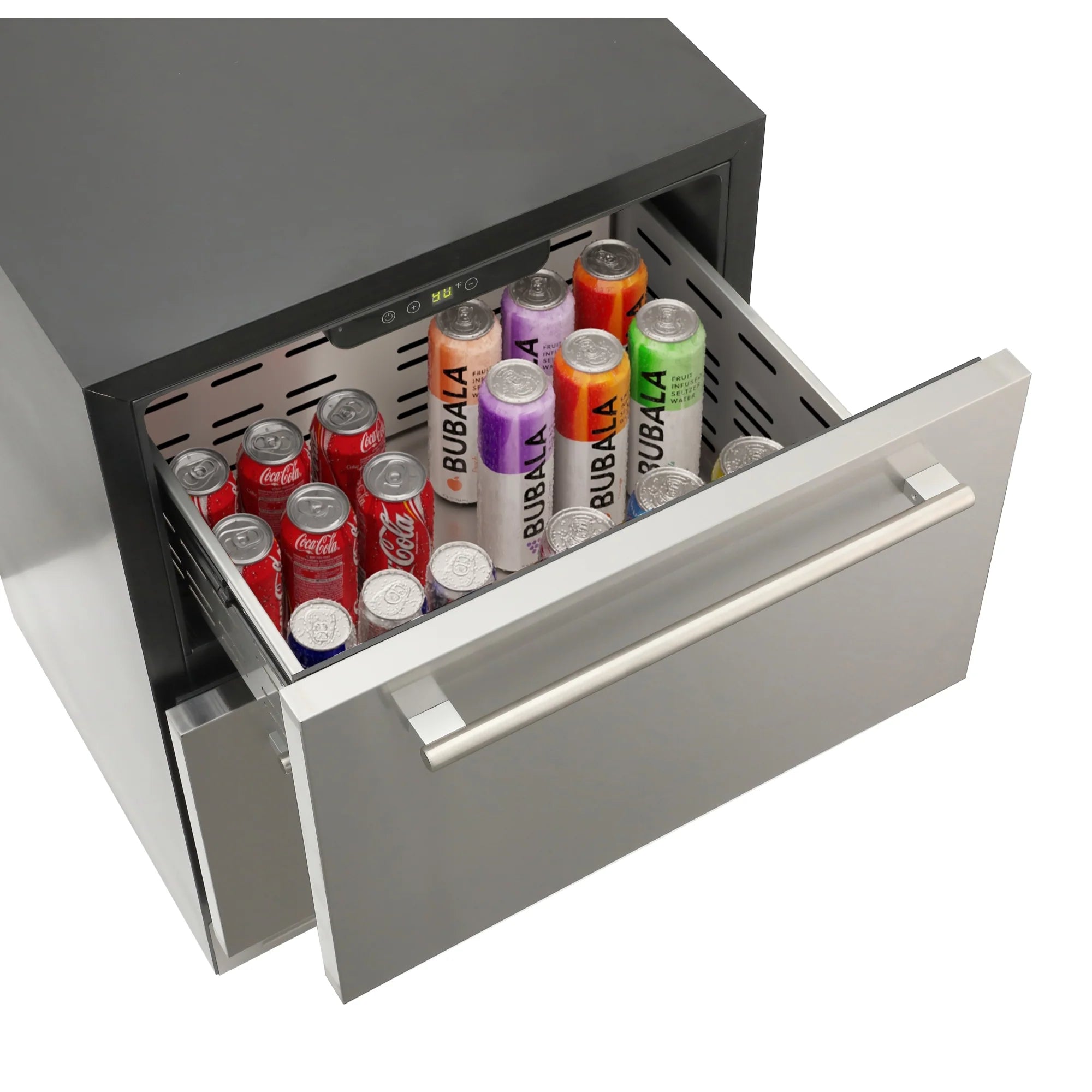 Built-in Two-Drawer Outdoor Refrigerator in Stainless-Steel, 24 In.