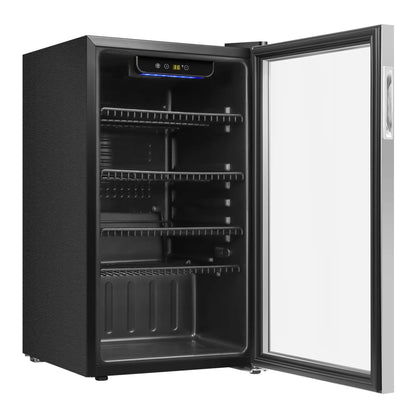 Beverage Refrigerator Merchandiser with Stainless Steel Trim and Touch Panel, 18 in. 3.2 Cu. Ft.