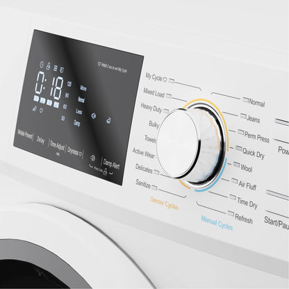 Large Capacity Stackable Ventless Front Load Dryer in White, 240V, 4.4 cu. ft.