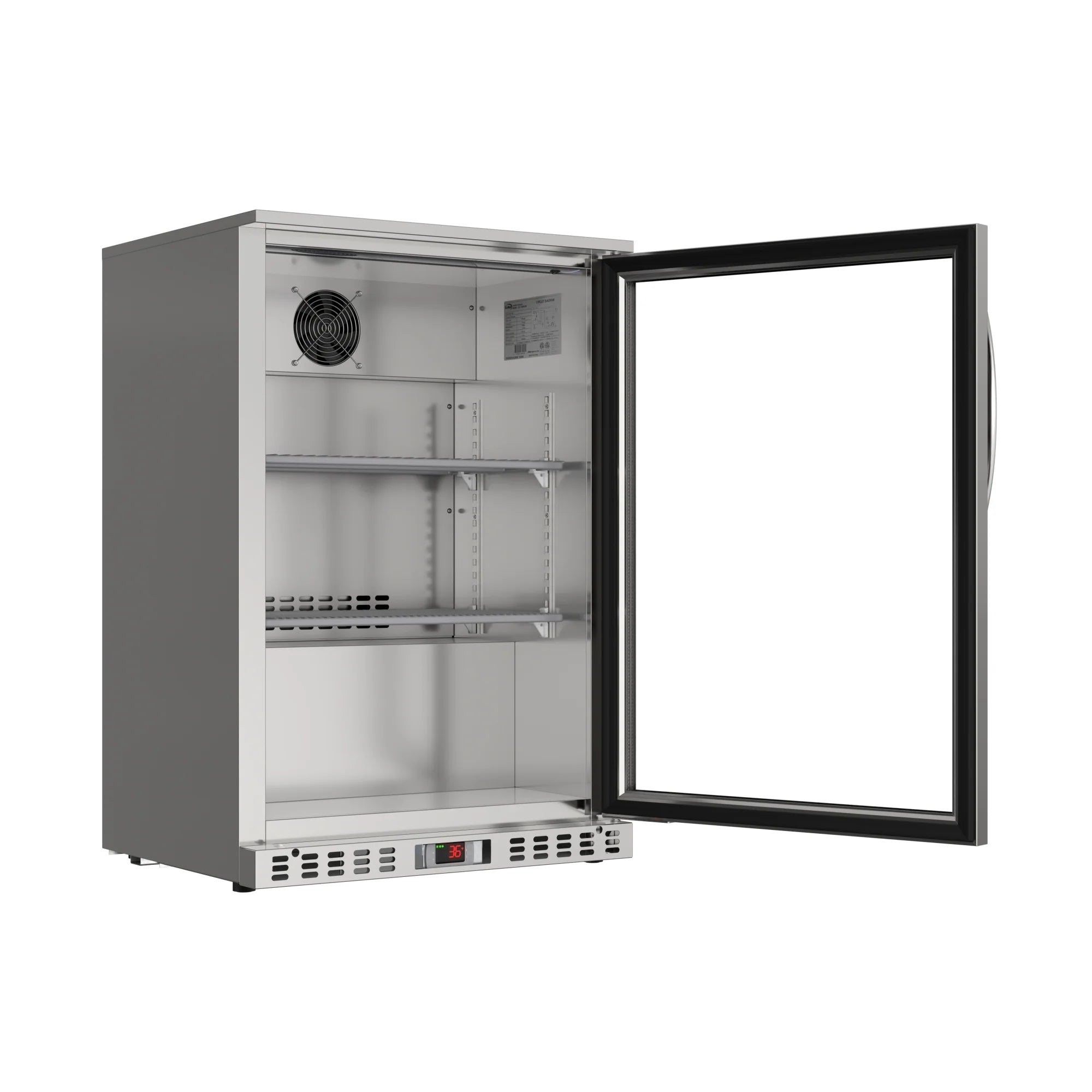 One-Door Back Bar Refrigerator - 4.1 Cu Ft. 24 In.