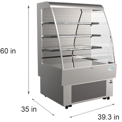 Open Air Grab and Go Refrigerator 35 in, 13.4 cu ft.
