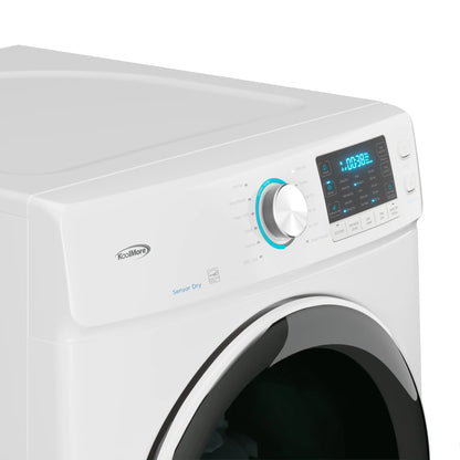 Large Capacity Stackable Vented Electric Front Load Dryer in White, 240V, 8 cu, ft.