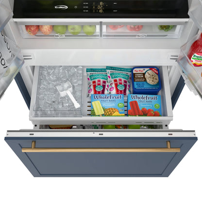 KoolMore Reserve 36 In. Panel Ready French Door Refrigerator with Ice Maker and Water Dispenser, Frost Free, 19.6 Cu. Ft.
