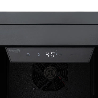 Built-In Panel Ready Undercounter Beverage Refrigerator, Compact with Digital Temperature Control, Glass Shelves, Security Lock, 15 In.