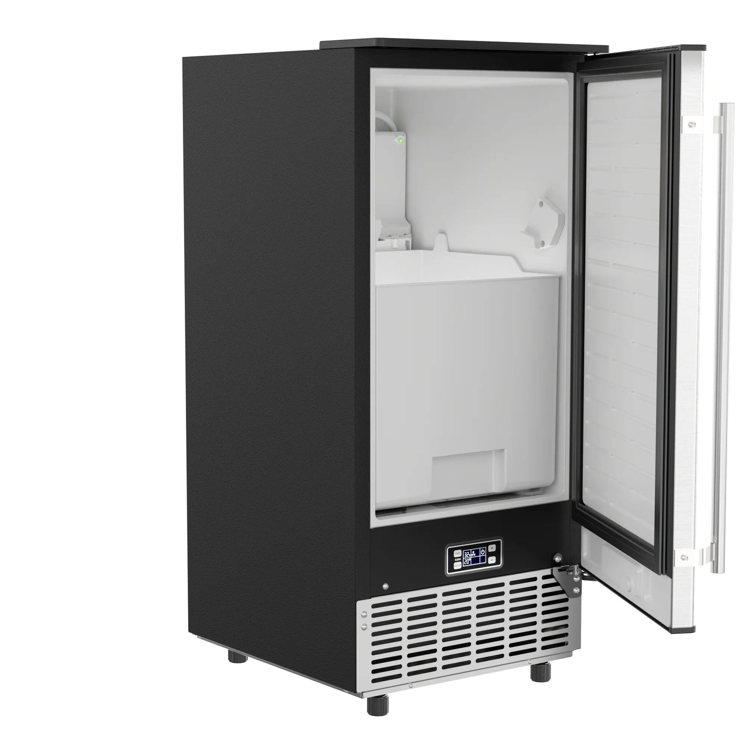 Stainless-Steel Built-In/Free-Standing Ice Maker, 75lbs/24h, 15 In.