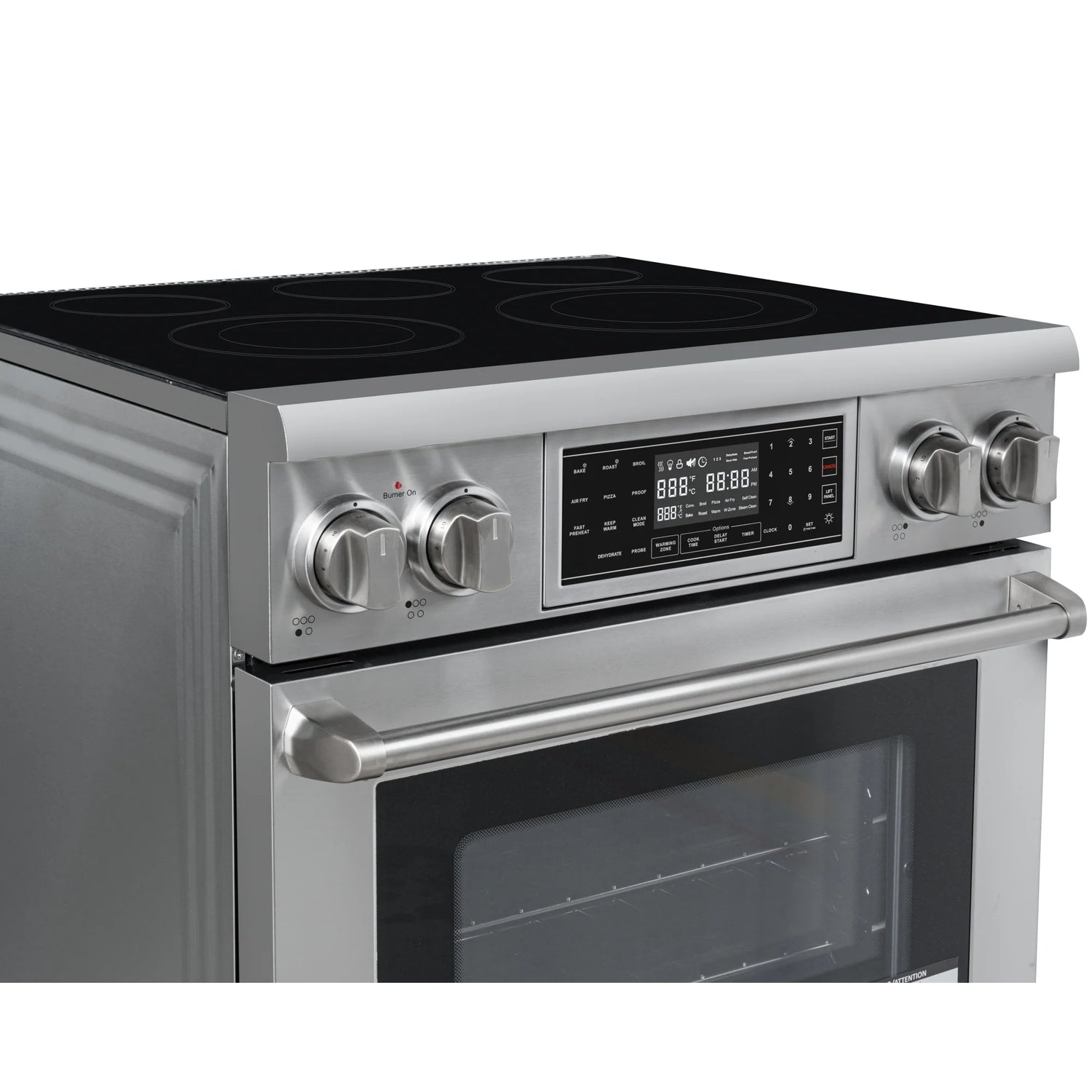 Electric Professional Range with Tilt Panel and Digital controls, Self-Cleaning, 16300W of Power, 240V in Stainless-Steel, 30 In.