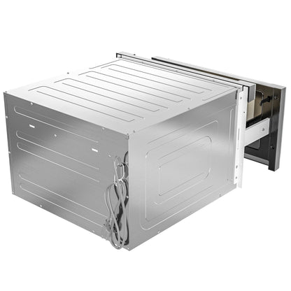 Stainless-Steel Microwave Drawer, Wall-Mounted with Flat Bottom,1.2 Cu. Ft., 24 In.