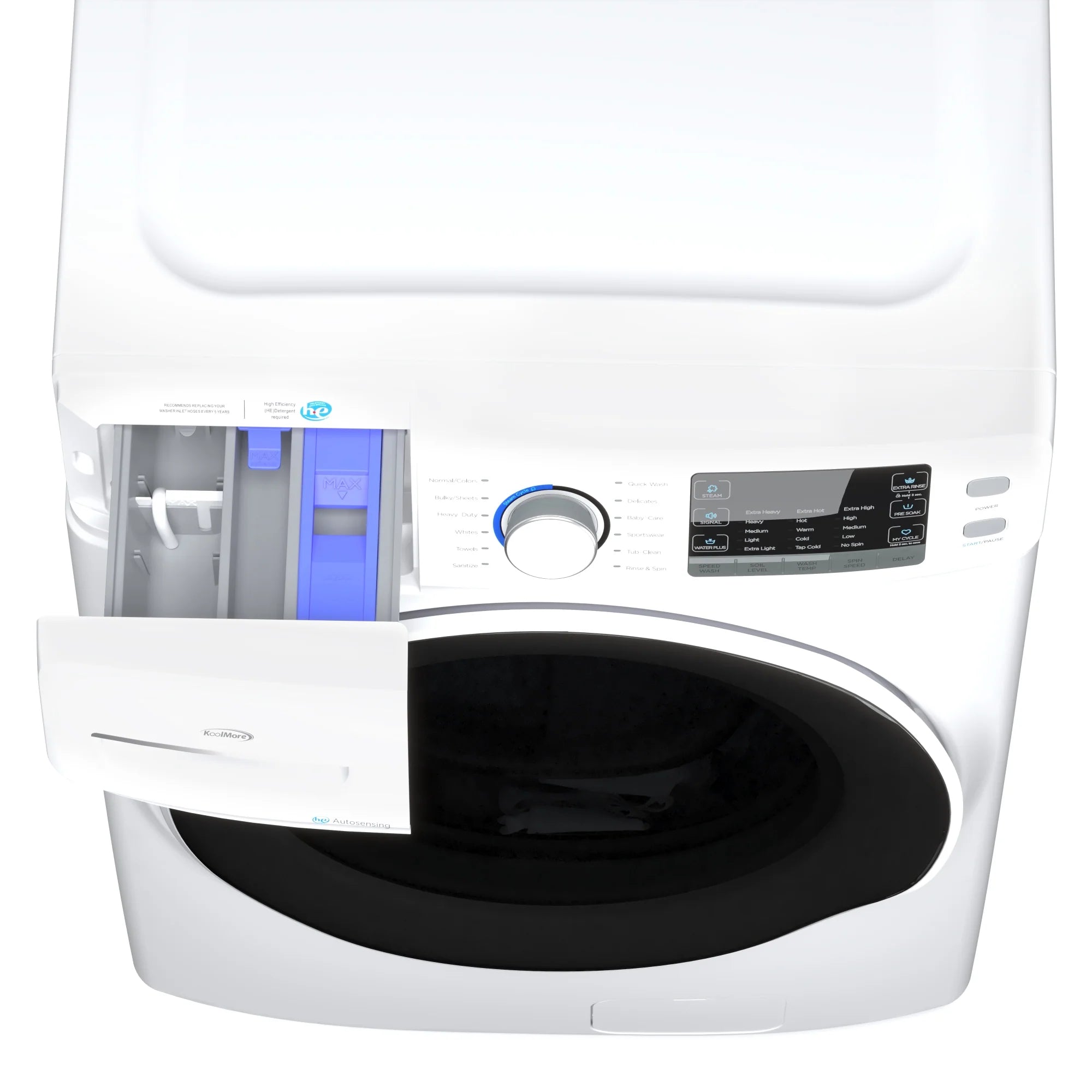 Large Capacity Stackable Front Load Washing Machine in White, 4.5 cu. ft.