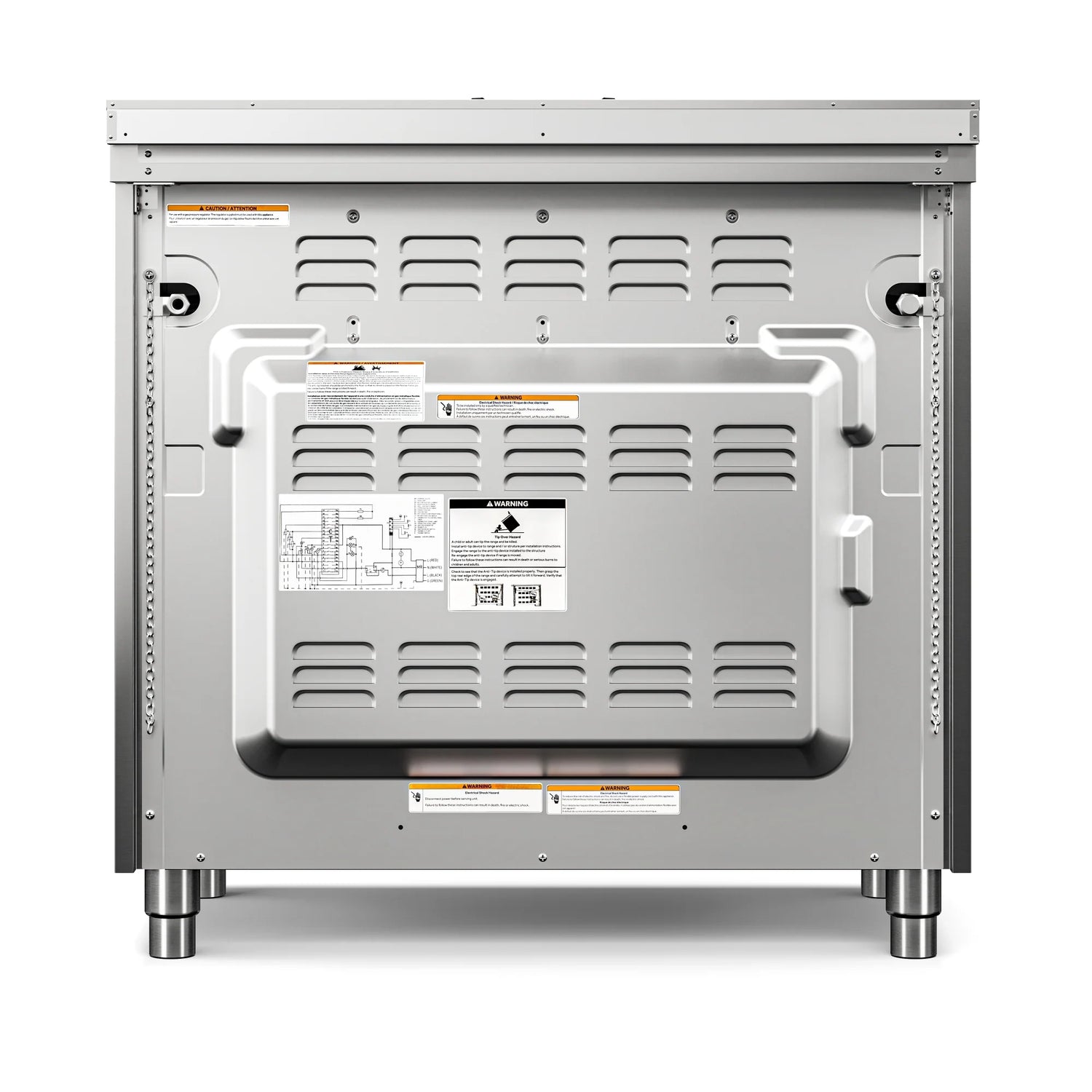 Professional Dual Fuel Range in Stainless Steel with Legs, 4.3 cu. ft. 36 In.