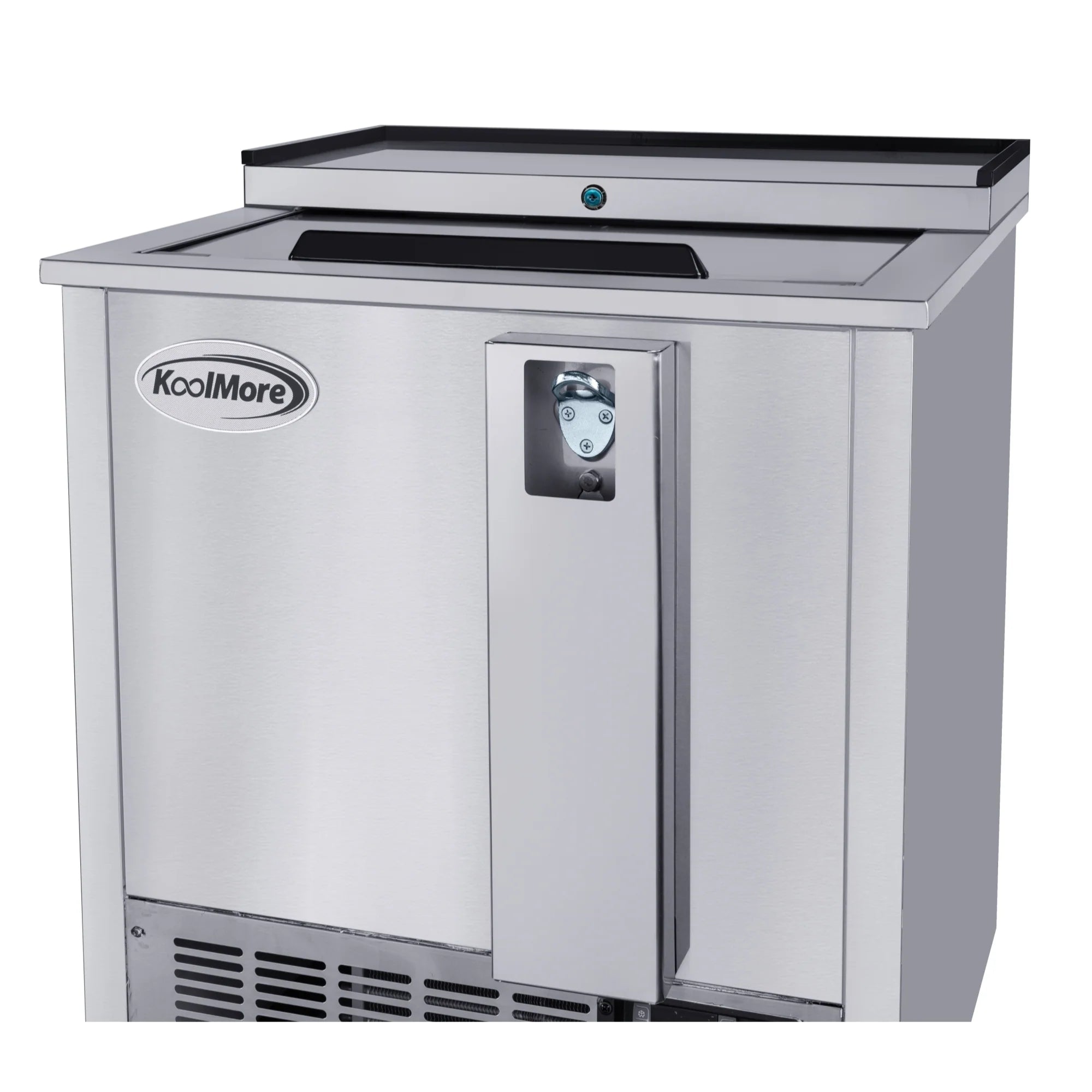 Commercial Bottle Cooler with Built-In Opener, ETL Listed, 5 cu. ft. 25 In.