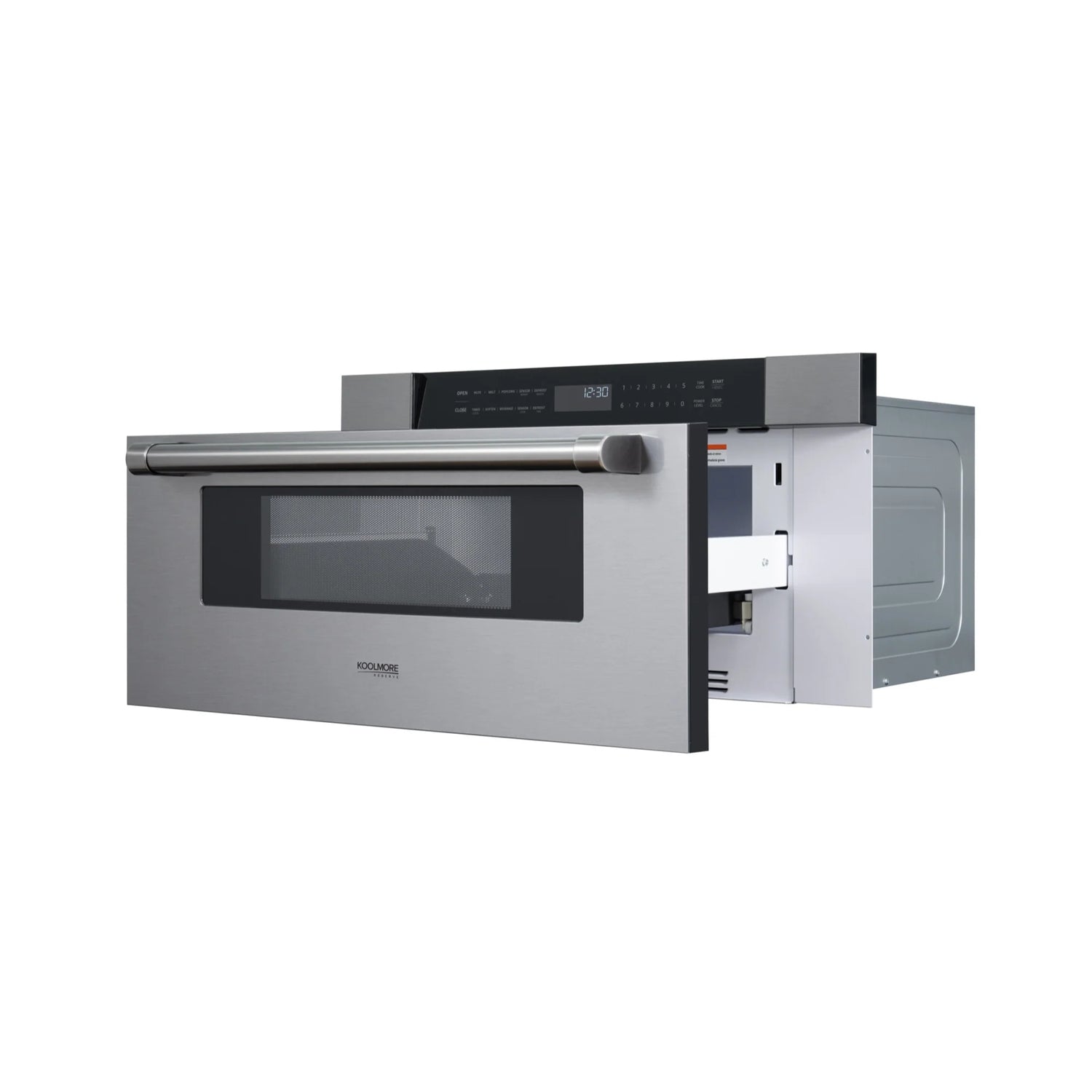 KoolMore Reserve 30 in. Stainless-Steel Microwave Drawer, 1.2 cu. ft. Capacity in Black