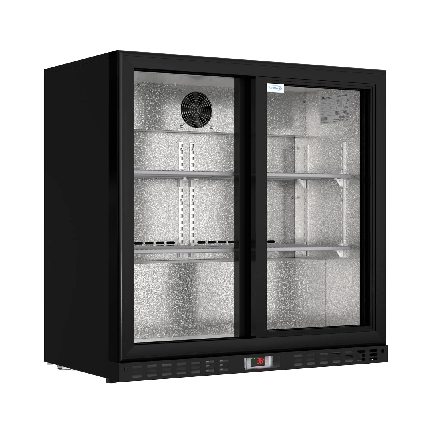 Two-Door Back Bar Refrigerator - 7.4 Cu Ft. 35 In.