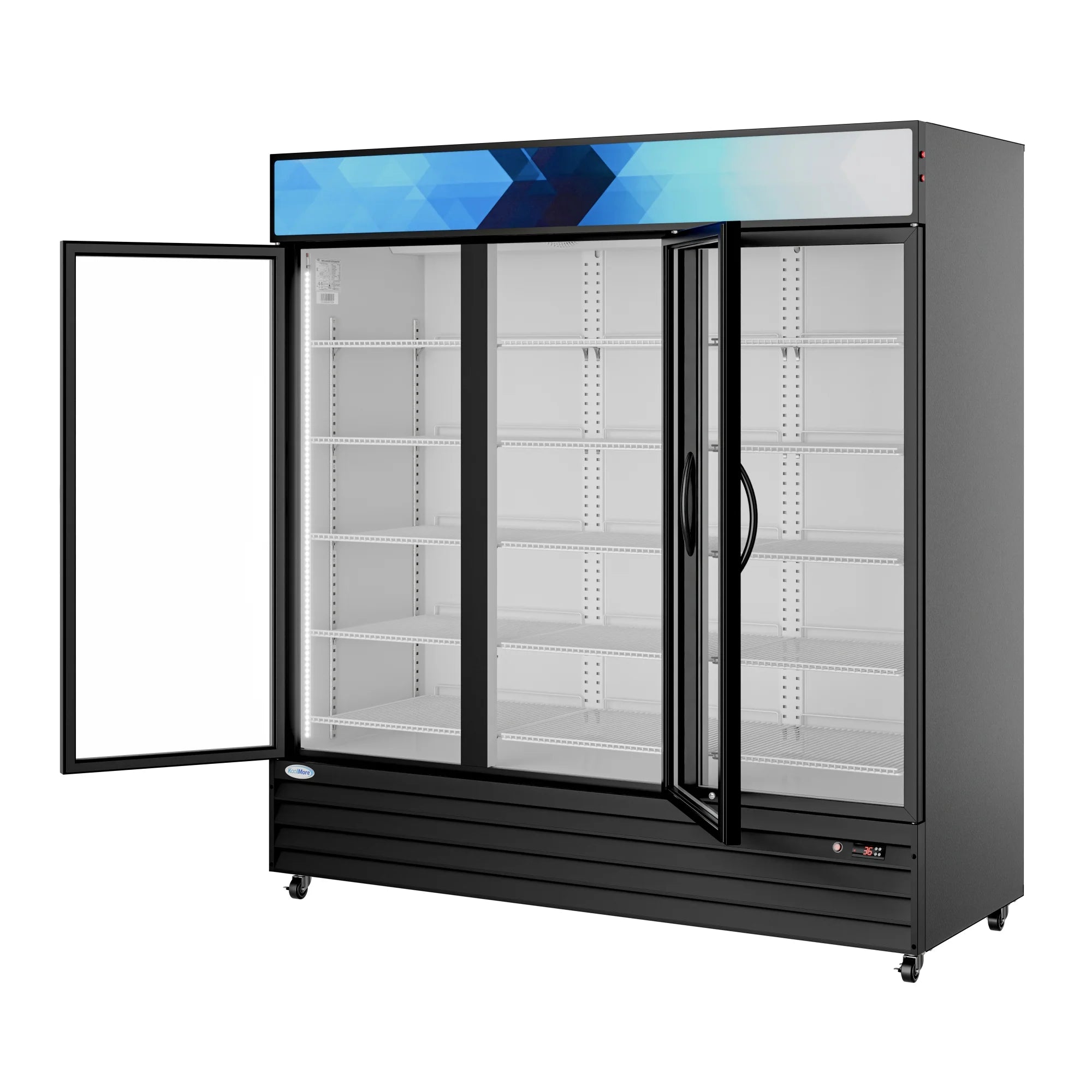 Three-Door Merchandiser Refrigerator 71 in, 56 Cu. Ft.