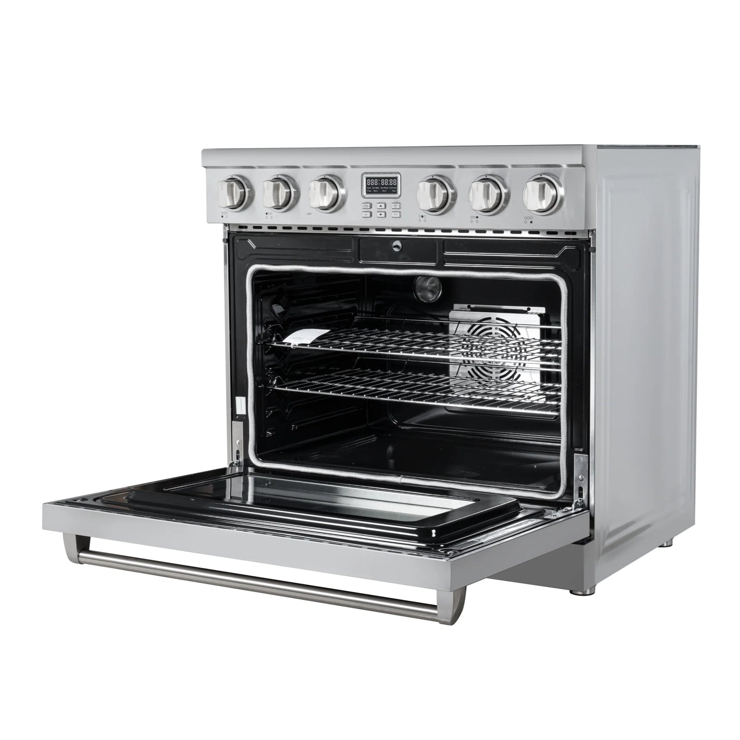 Professional Electric Range with 16600W of Power, 240V in Stainless-Steel, 36 In.