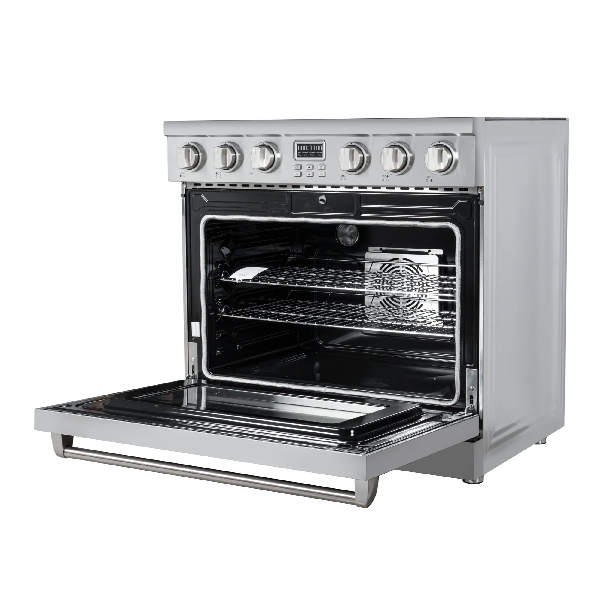 Professional Electric Range with 16600W of Power, 240V in Stainless-Steel, 36 In.