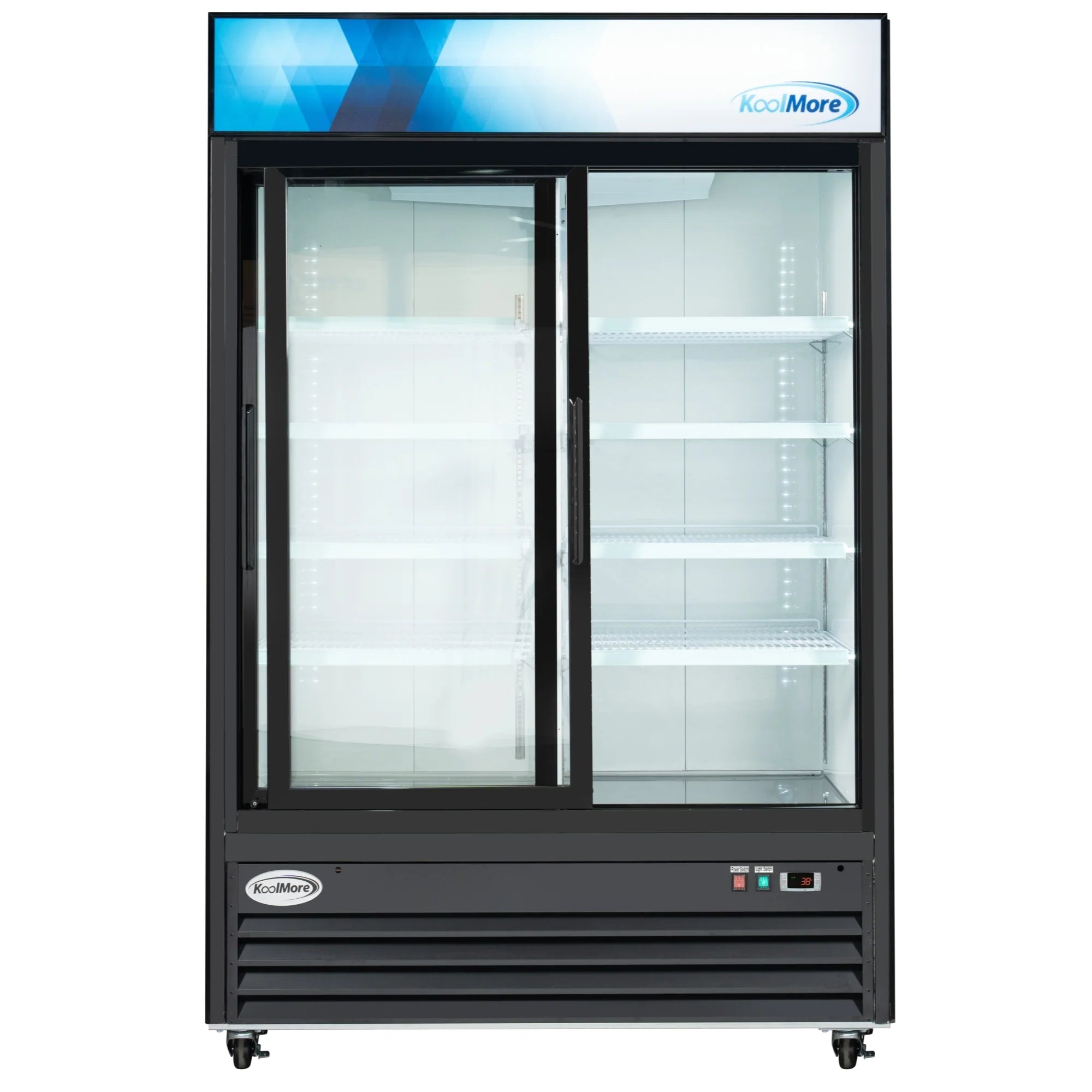 Two-Door Merchandiser Refrigerator 53in, 45 cu ft.