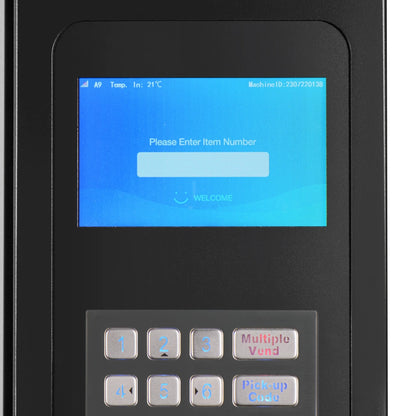 Refrigerated Snack and Drink Vending Machine with 60 Slots in Black