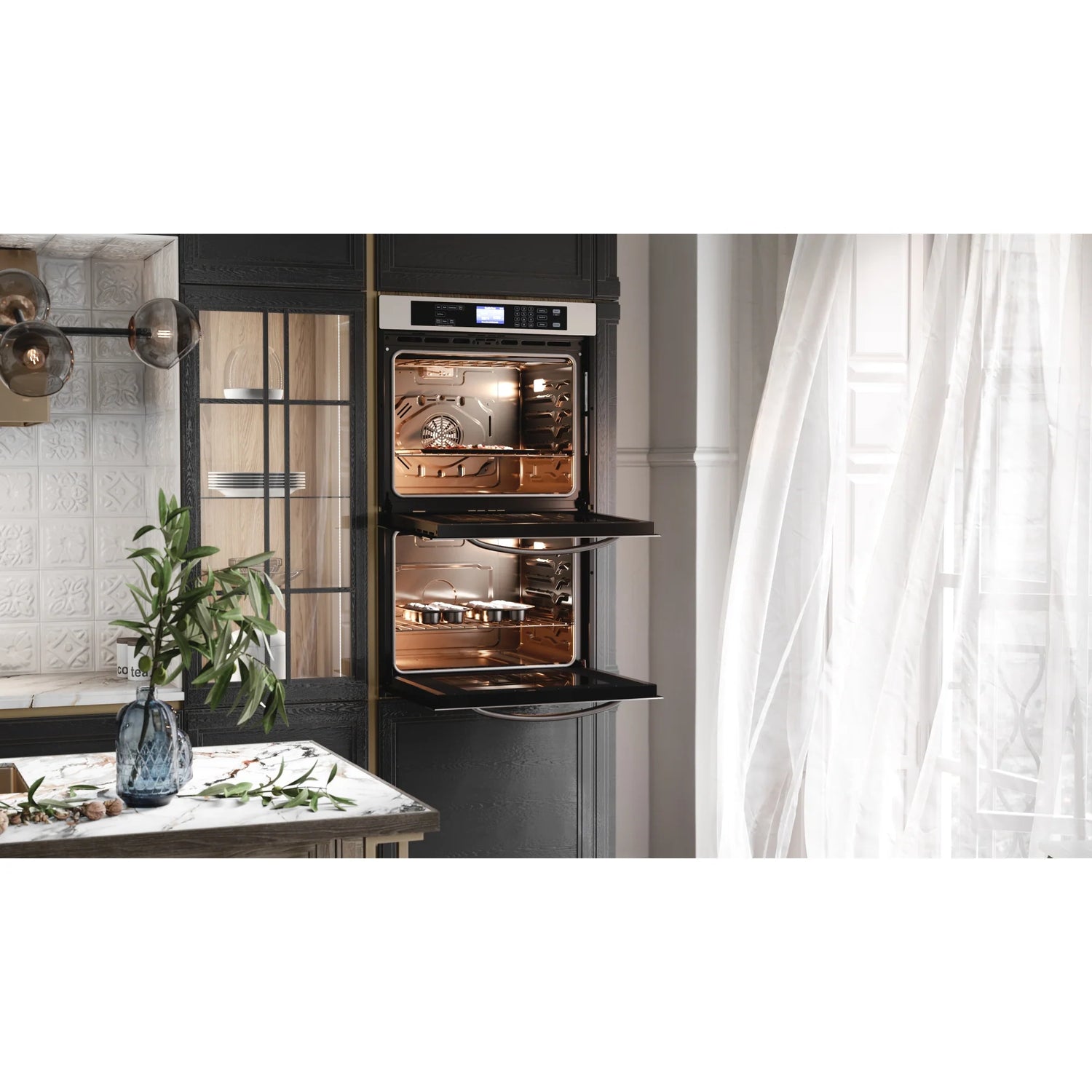 Stainless-Steel Premium Convection Double-Unit Wall Oven, 5 cu. ft.