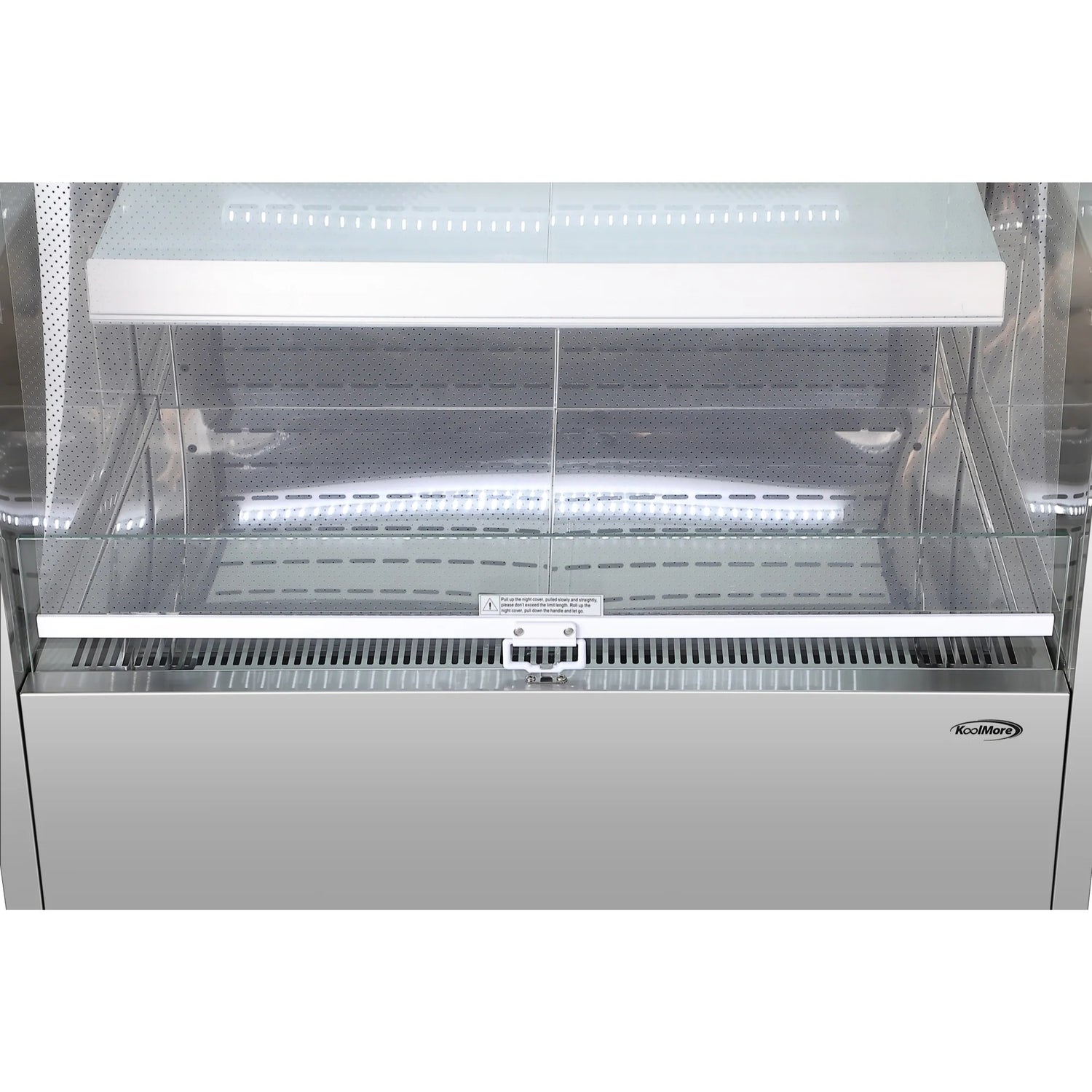 Open-Air Merchandiser Grab and Go Refrigerator in Stainless Steel 35.3 in, 18 cu ft.