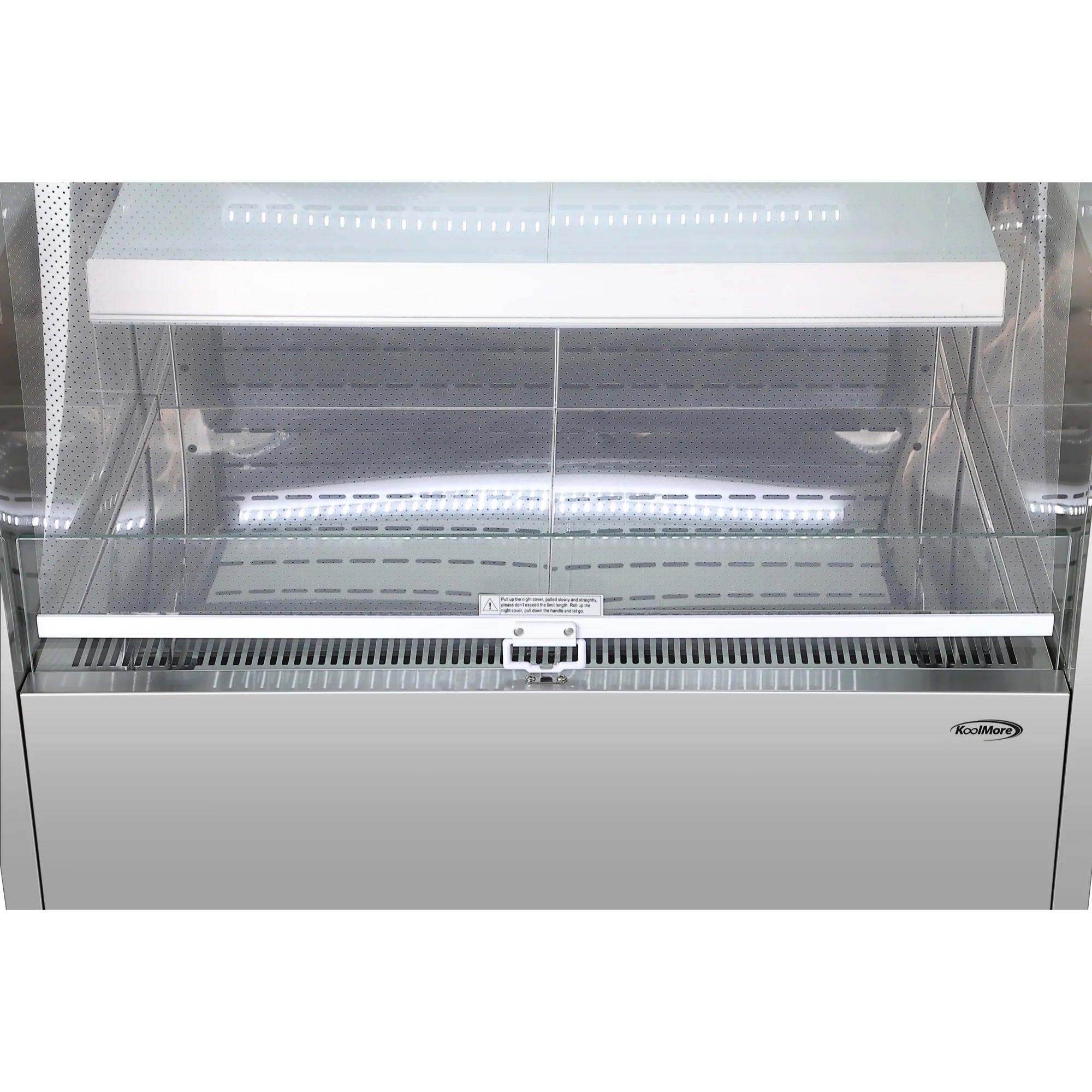 Open-Air Merchandiser Grab and Go Refrigerator in Stainless Steel 35.3 in, 18 cu ft.