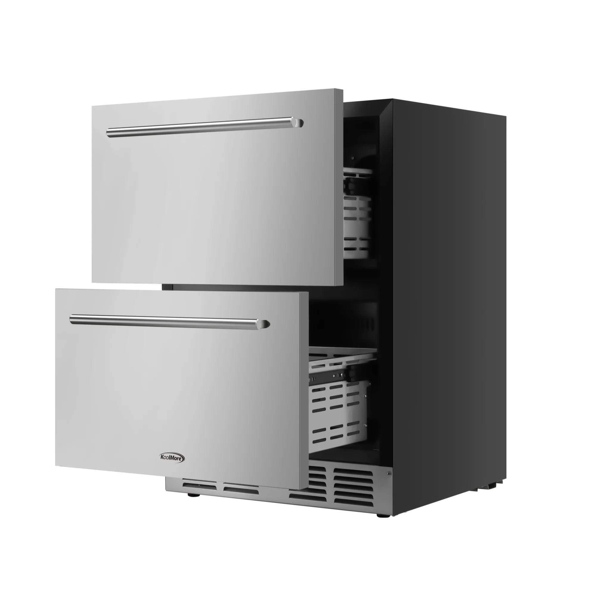 Built-in Two-Drawer Outdoor Refrigerator in Stainless-Steel, 24 In.